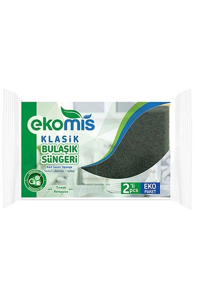Ekomis Classic Green Sponge Corrugated 2 Pieces