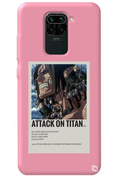 WANNA PROTECT Xiaomi Redmi Note 9 Pink Premium Velvet Inside Attack on Titan ...