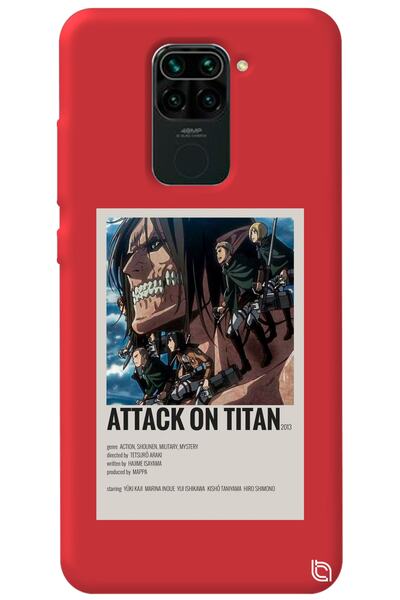 WANNA PROTECT Xiaomi Redmi Note 9 Red Premium Velvet Attack on Titan Patterne...