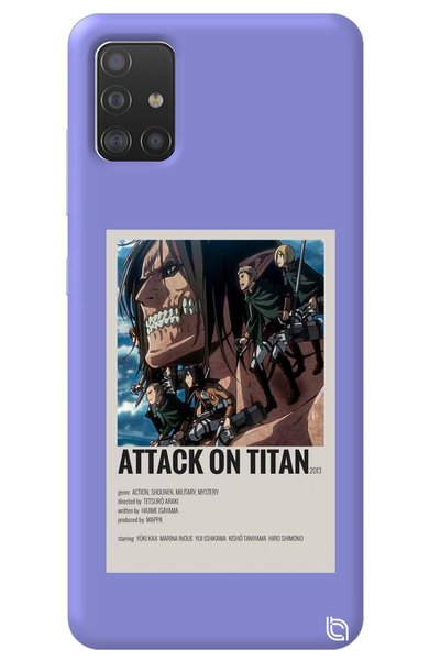 WANNA PROTECT Samsung A71 Lilac Premium Velvet Attack on Titan Patterned Sili...