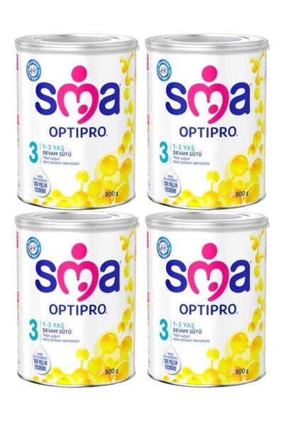 SMA 800 Gr 3 Numara Optipro Çocuk Devam Sütü X 4 Adet