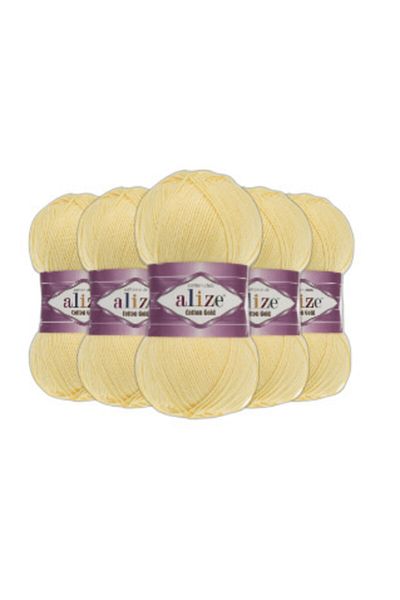 Alize Βαμβακερό χρυσό 187 (5 τεμάχια x 100 γρ.) Πλεκτό νήμα στο χέρι