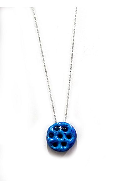 Nev Tasarım Women's Silver Chain 7 Eye Syriac Charm Necklace