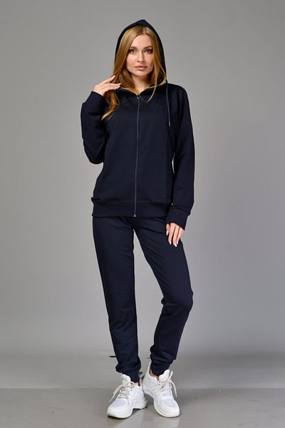 TUSSE Women's Navy Blue Classic Elastic Leg Tracksuit Set