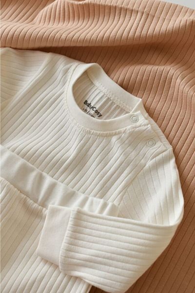 BabyCosy Organic Ribbed Top & Bottom Set
