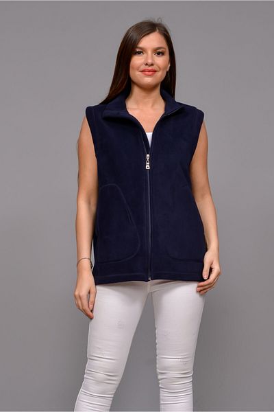 TUSSE Navy Fleece Zippered Vest