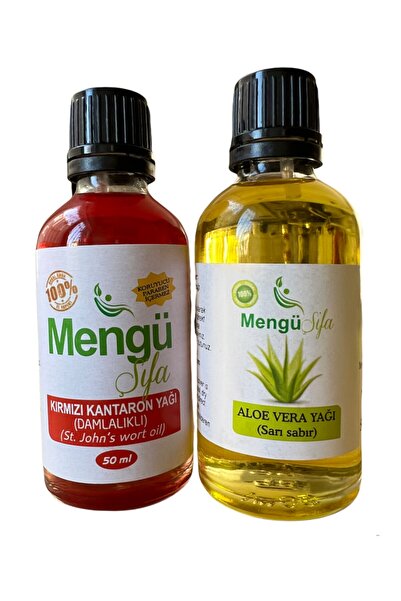 mengü şifa 50 مل نبتة سانت جون بالصبار الأحمر - زيت طبيعي 100%