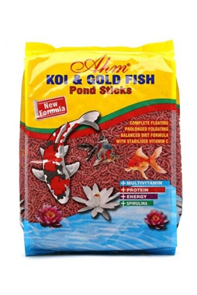 Ahm Koi Goldfish Red Pond Sticks 1 Kg Japon Balık Yemi