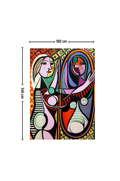 Vagonik Pablo Picasso Fată în fața oglinzii Covor de perete 140x100 Cm-70x100 Cm