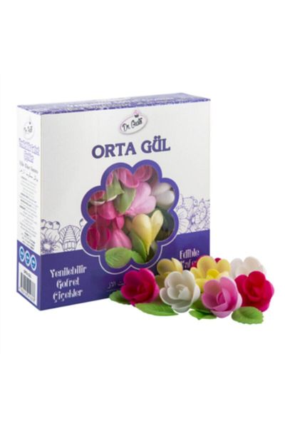 Dr. Gusto Medium Size Wafer Rose - 50 Roses 100 Leaves
