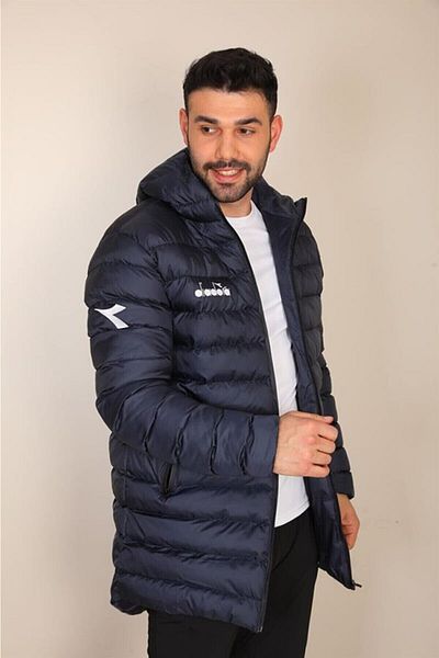 Diadora Мъжко дълго пухено палто Roy Anarok в тъмносиньо - Royanaroklacivert