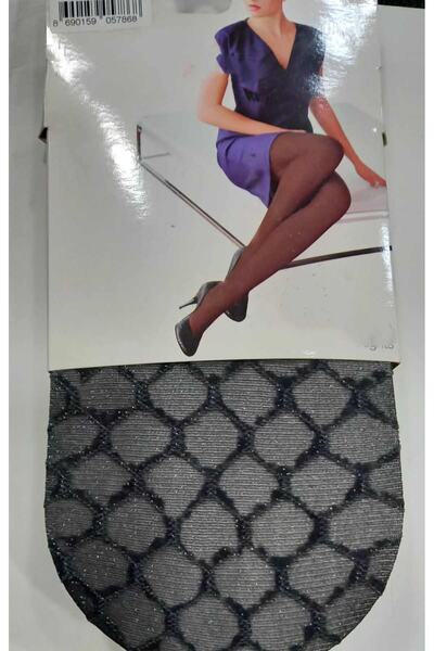 sardunya جوارب طويلة منقوشة على شكل قرص العسل لامعة