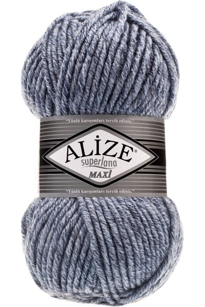 Alize Superlana Maxi (gros) Fire de tricotat - 806 Jaspe Blue - 100 Gr. 100 Mt. Ip