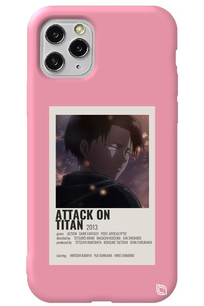 WANNA PROTECT iPhone 11 Pro Max Pink Premium Velvet Attack on Titan Levi Patt...