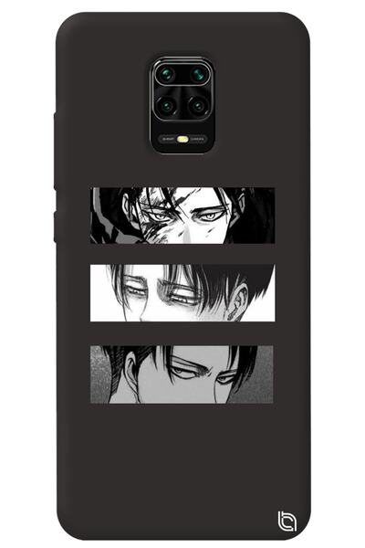 WANNA PROTECT Xiaomi Redmi Note 9S Black Premium Velvet Inside Attack on Tita...