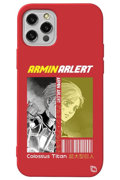 WANNA PROTECT iPhone 13 Pro Max Red Premium Velvet Attack on Titan Patterned ...