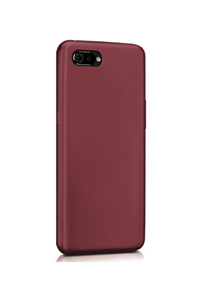 Molly Realme C2 Uyumlu Kırmızı Erik Mat Silikon Kılıf