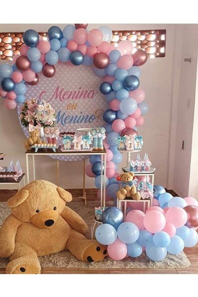 Party City Gender Reveal Balloon Concept Chrome Pink Chrome Blue