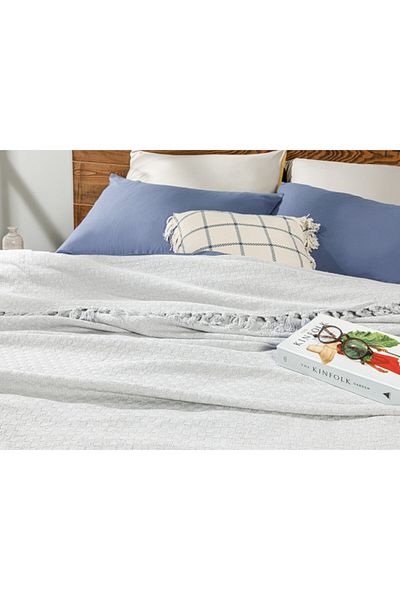 English Home Gray Marine Pop Woven Single Bedspread - 160x240 Cm