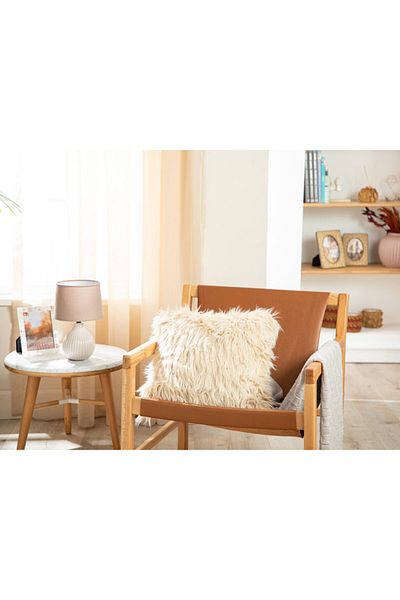 English Home Jade Plush Throw Pillow 45x45 Cm Beige
