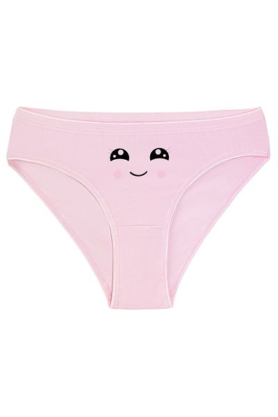 Kio Tasarım Chiloți cu fața zâmbitoare Femei Roz Îndrăgostiți-prieteni-cadou de ziua de naștere Chiloți din bumbac Decupaj bikini