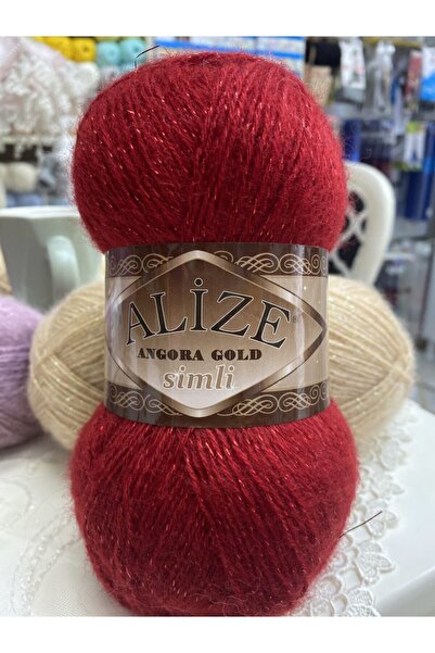 Alize Angora Gold Simli 100 Gr 500 Metre 106 Kırmızı