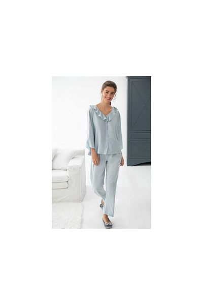 English Home Set pijamale pentru femei Blue Pure Viscose - S