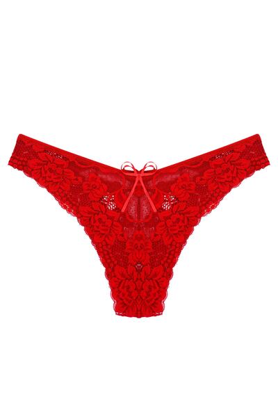 Zena Chiloți de damă din dantelă cu talie înaltă din Brazilia, 3 piese