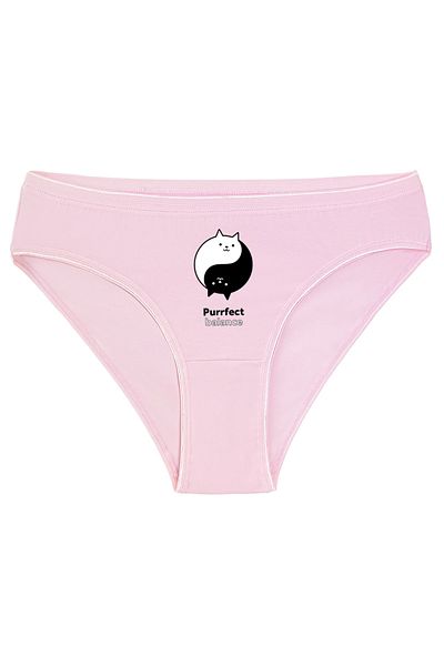 Kio Tasarım Cat Ying Yang Chiloți Femei Roz Îndrăgostiți-prieteni-zi de naștere Cadou Bumbac Kilot Johns