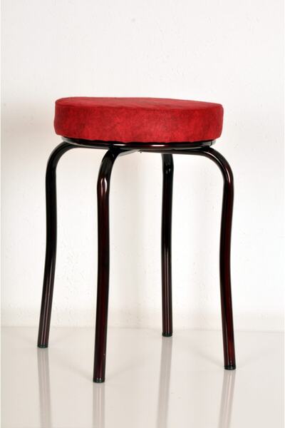 yılmaz masacılık Tekli Kırmızı Silinebilir Kumaş Bordo Profil Ahtapot Tabure ...