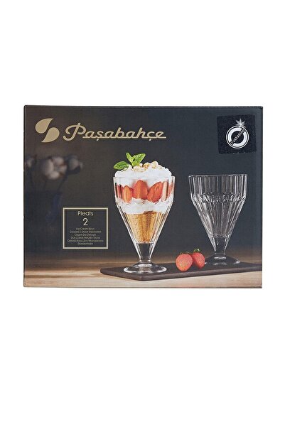 Paşabahçe Pleats 2 Piece Crystal Ice Cream Rack 68136