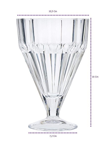 Paşabahçe Pleats 2 Piece Crystal Ice Cream Rack 68136