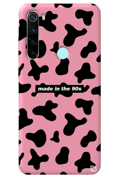WANNA PROTECT Xiaomi Redmi Note 8 Pink Color Premium Velvet Inside 90S Patter...