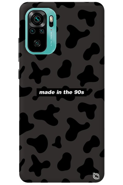 WANNA PROTECT Xiaomi Redmi Note 10 Black Color Premium Velvet Inside 90S Patt...