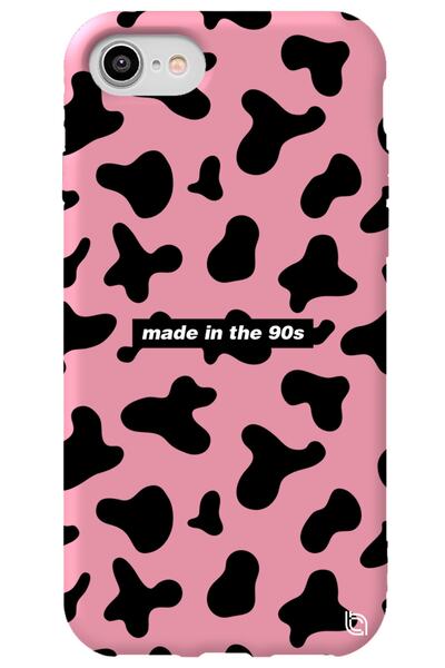 WANNA PROTECT Iphone 7 Pink Color Premium Silicone Phone Case with Velvet 90s...