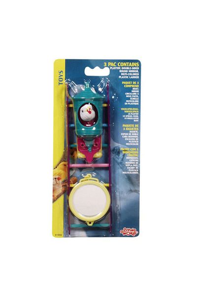 Living World Liwing World 3-Piece Mirrored Bird Toy Set