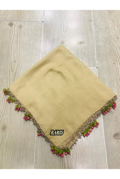 ALLURİNG THE BETTER ONE Gold Color Cherry Embroidered Beaded Writings