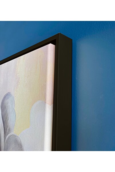 Markazip Siyah Metal Çerçeveli Kanvas Tablo 90x90cm Kod: Lk470-s