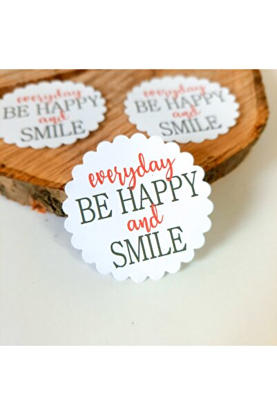 Atölye Doruk 30 Pieces 5cm Adhesive Sticker Flower Cut Packaging Gift Label-e...