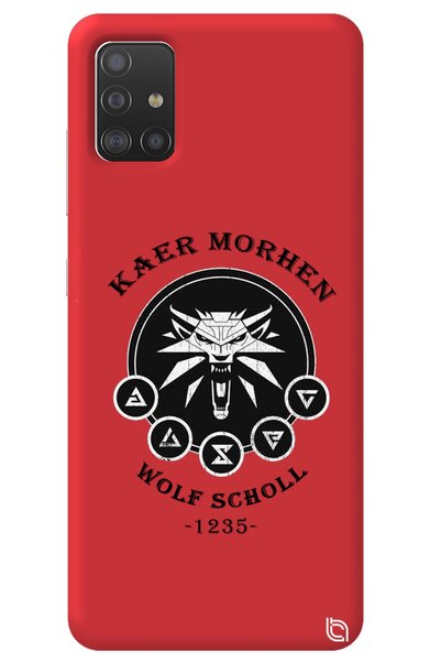WANNA PROTECT Samsung A71 Red Color Premium The Witcher Pattern Silicone Phon...
