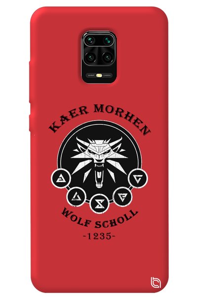 WANNA PROTECT Xiaomi Redmi Note 9 Pro Red Color Premium Velvet Inside Witcher...