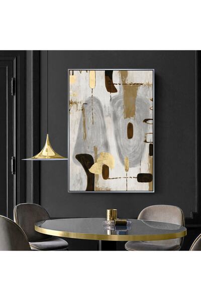 Markazip Gümüş Metal Çerçeveli Kanvas Tablo 70x100c m Kt0010-2-g