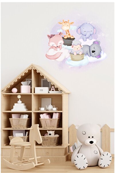 efekt reklam Sevimli Yavrular Uykuda Çocuk Bebek Odası Yapışkanlı Duvar Kağıd...