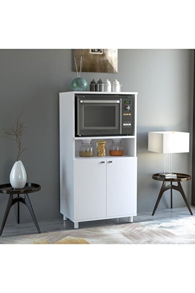 Gökberk Modüler Mobilya Sistemleri Gökberk Gb-3100 Fırın Bölmeli 2 Kapaklı Çok Amaçlı Dolap %100 Mdf