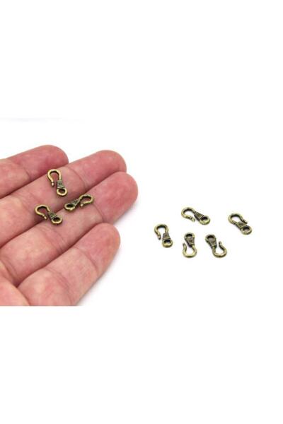 yfhobi 12 Adet - 6x14 Mm Döküm Papağan Klips, Takı Klipsi, Antik Sarı Kaplama