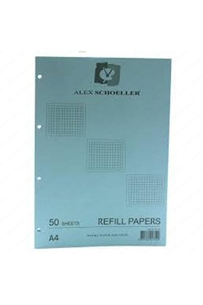 Alex Schoeller عبوة إعادة تعبئة كلية متقلب مقاس A4 50 ورقة باللون الأزرق
