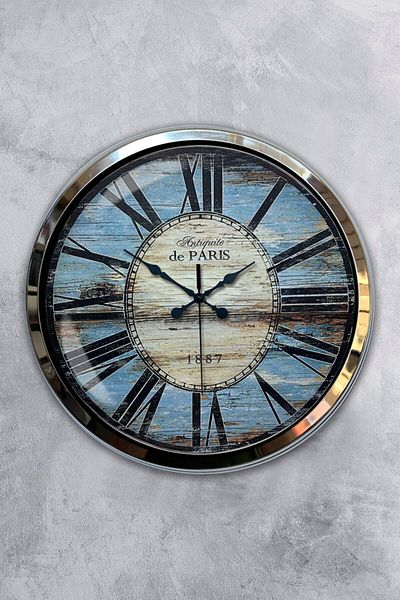 Kasva Concept 40 Cm Crom Metal 1980 Moda Ceas de Perete Cadou