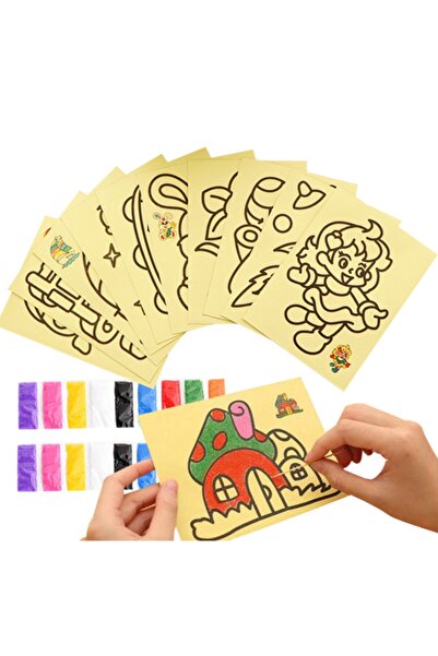 Hobialem 5 Adet, Büyük Boy, Kum Boyama Seti, A4 Boy, Kum Boyama Çalışması, Et...