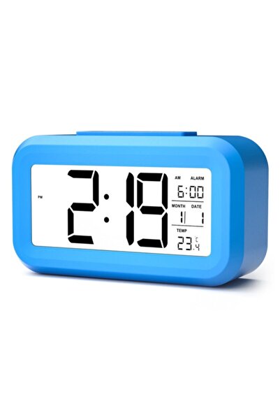 Genel Markalar Lcd Işıklı Sensörlü Termometreli Alarmlı Dijital Masa Saati Saat