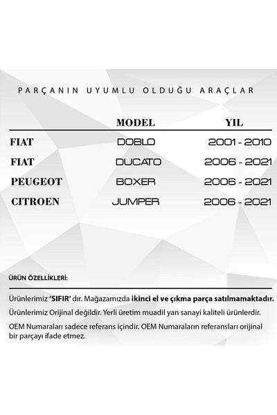 ALPHA AUTO PART Rear Bumper Reflector 2 Pieces for Fiat Doblo, Citroen, Peugeot